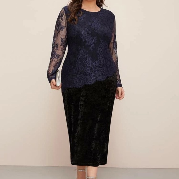 NEW💕VELVET LACE DRESS💕 - Picture 2 of 5